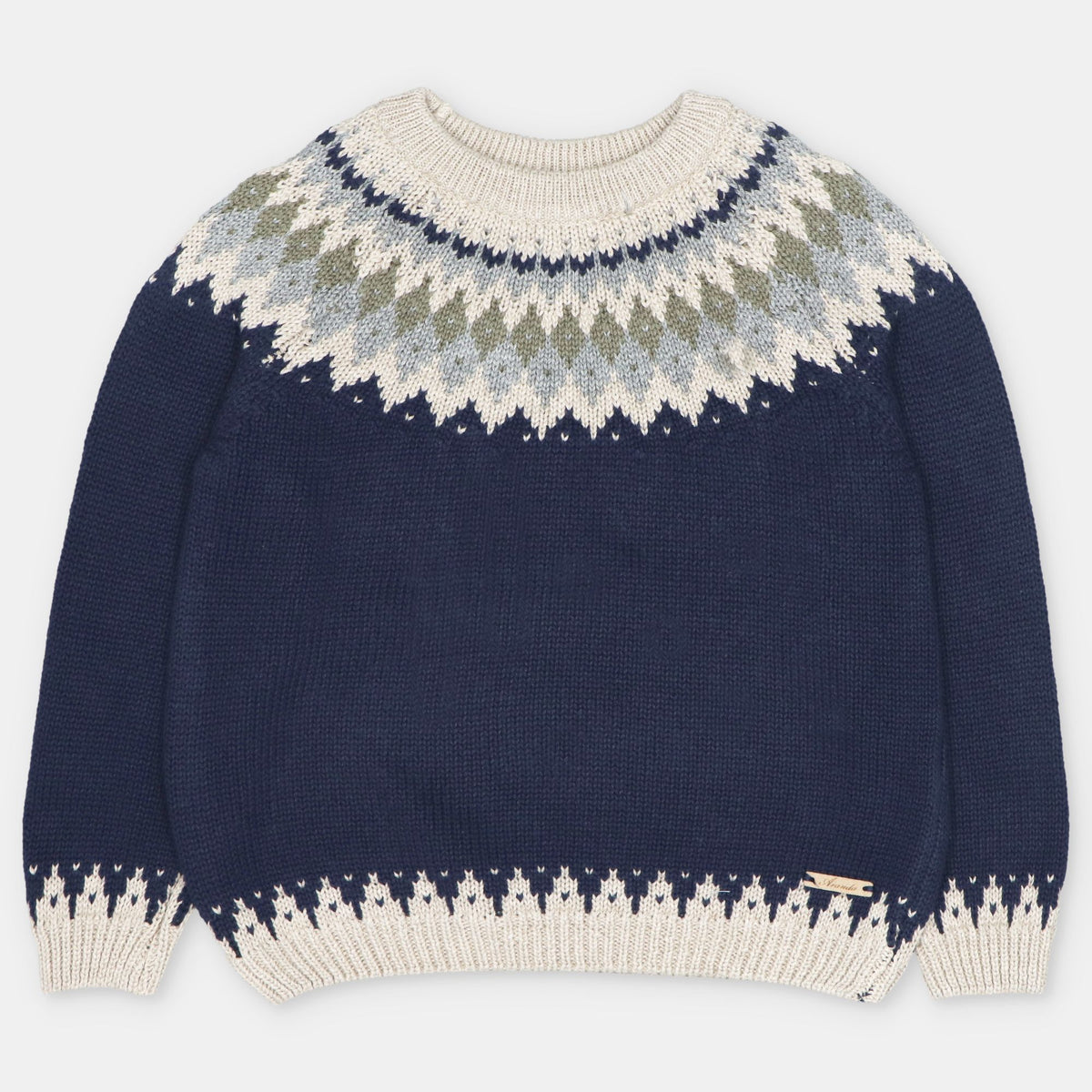 Martin Aranda : Sweater w/Jacquard in Sweater Knit Cotton