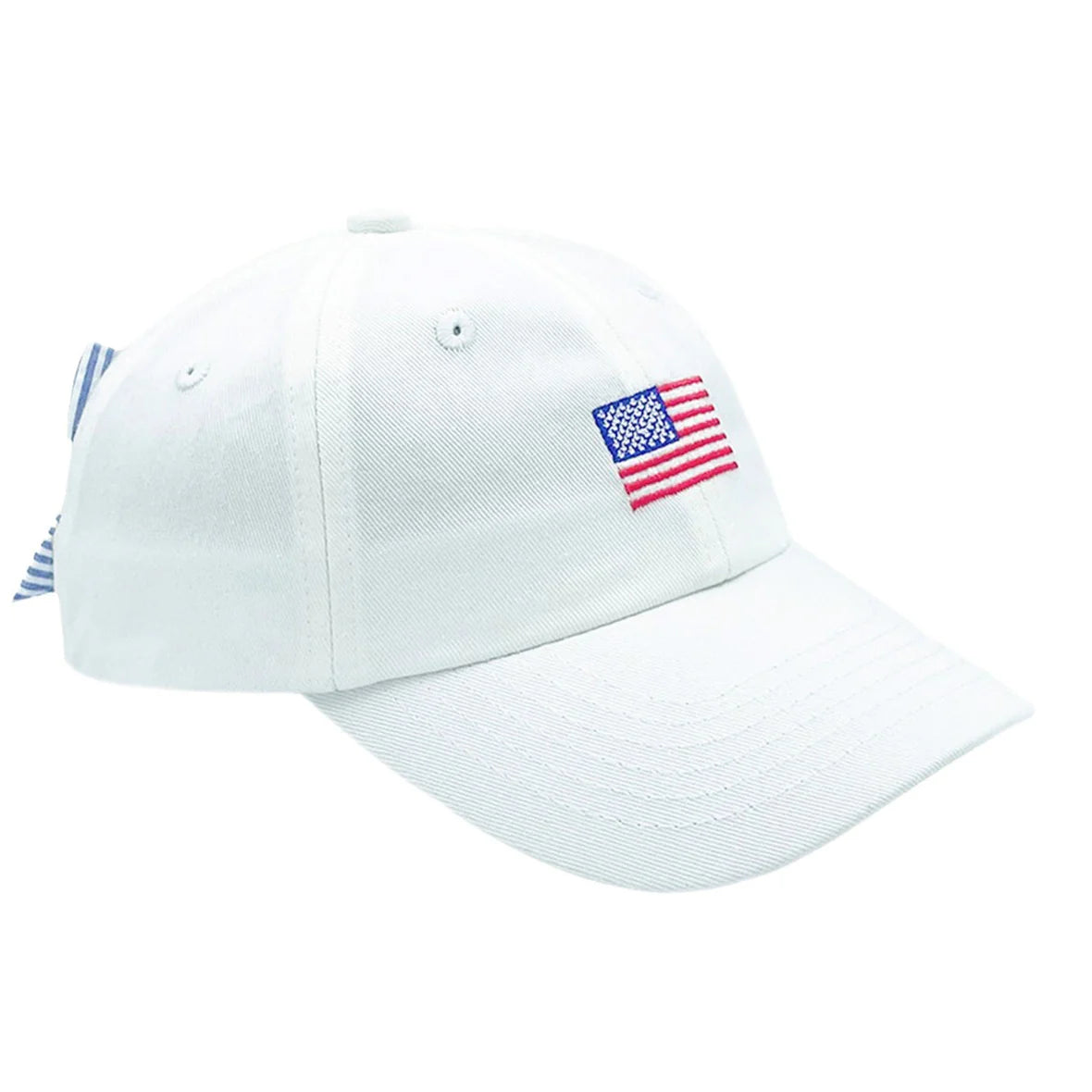 BITS & BOWS : AMERICAN FLAG BOW BASEBALL HAT