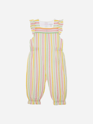 Patachou : Girl Striped Pastel Romper