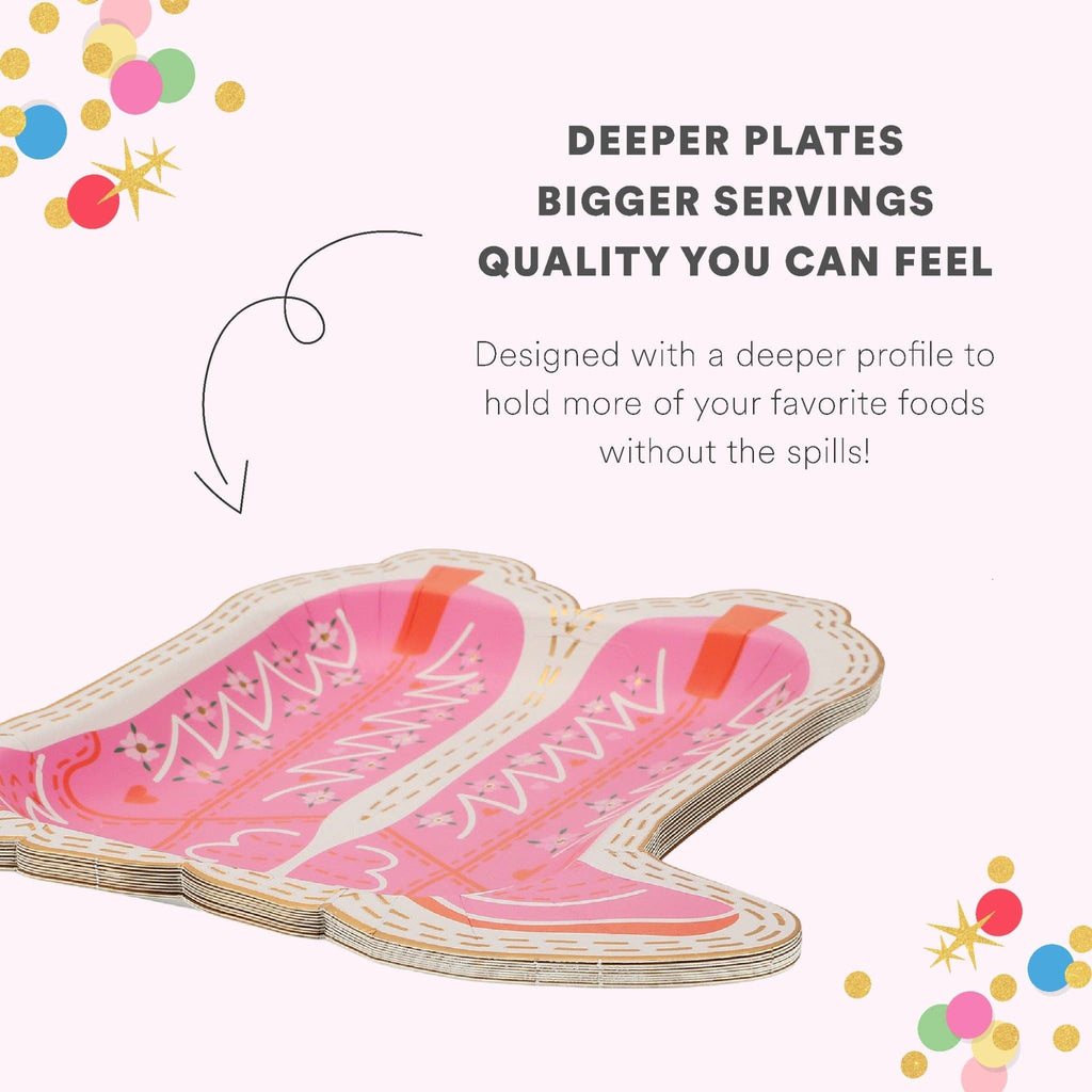 Packed Party : Cowboy Boot Dessert Plates (10 count)