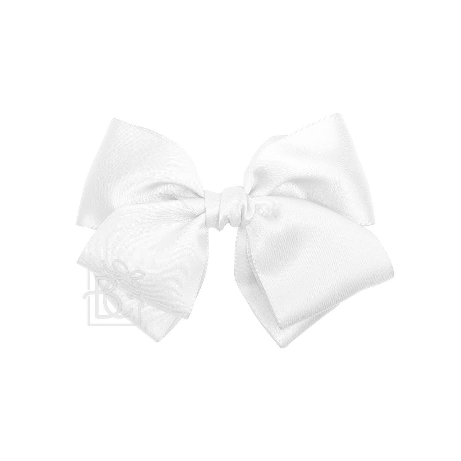 BEAUTIFUL CREATIONS: SATIN EUROPEAN BOW W/RUFFLED KNOT ON CLIP