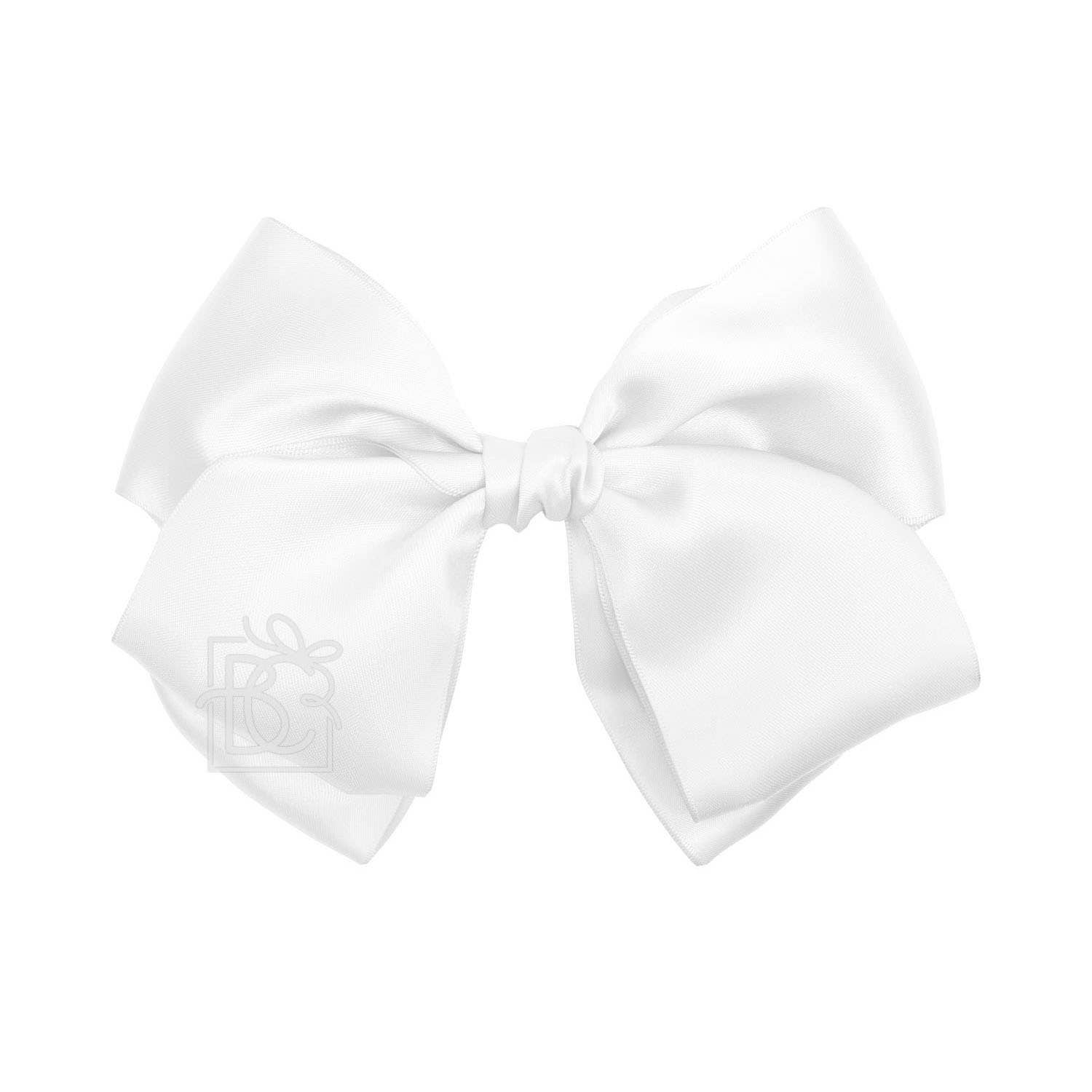 BEAUTIFUL CREATIONS: SATIN EUROPEAN BOW W/RUFFLED KNOT ON CLIP