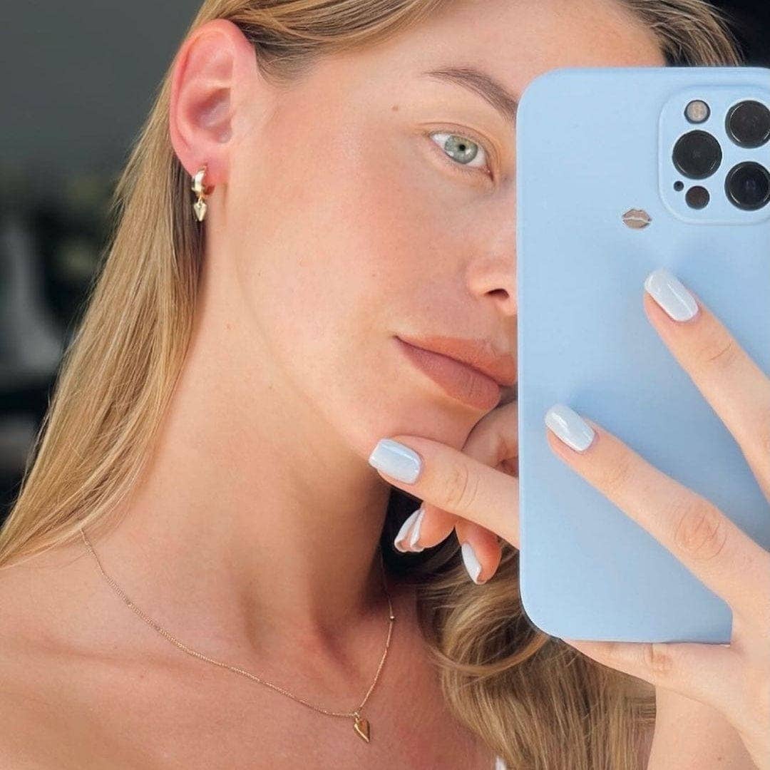 Everly Heart Huggie Drop Hoop Earrings