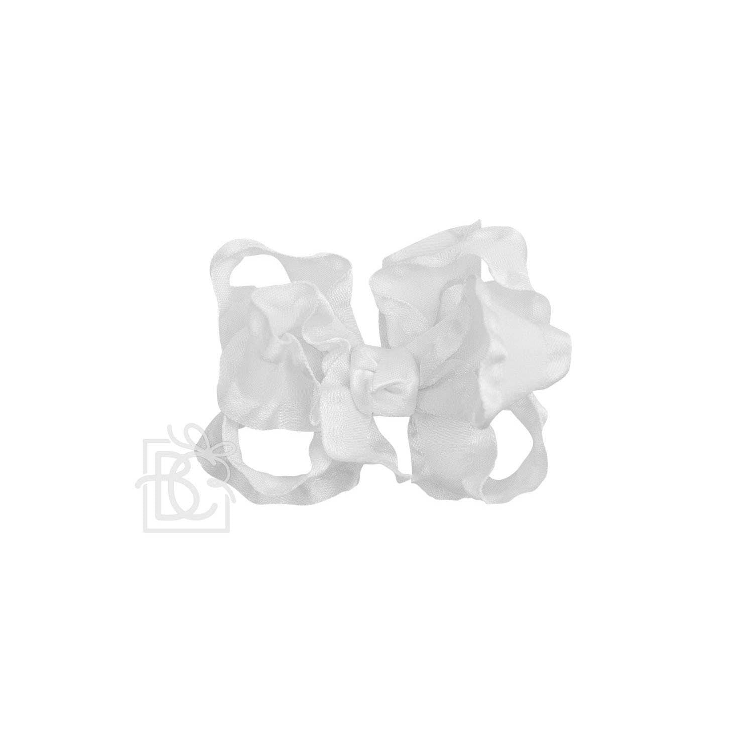 BEAUTIFUL CREATIONS: DOUBLE RUFFLE BOW ON CLIP