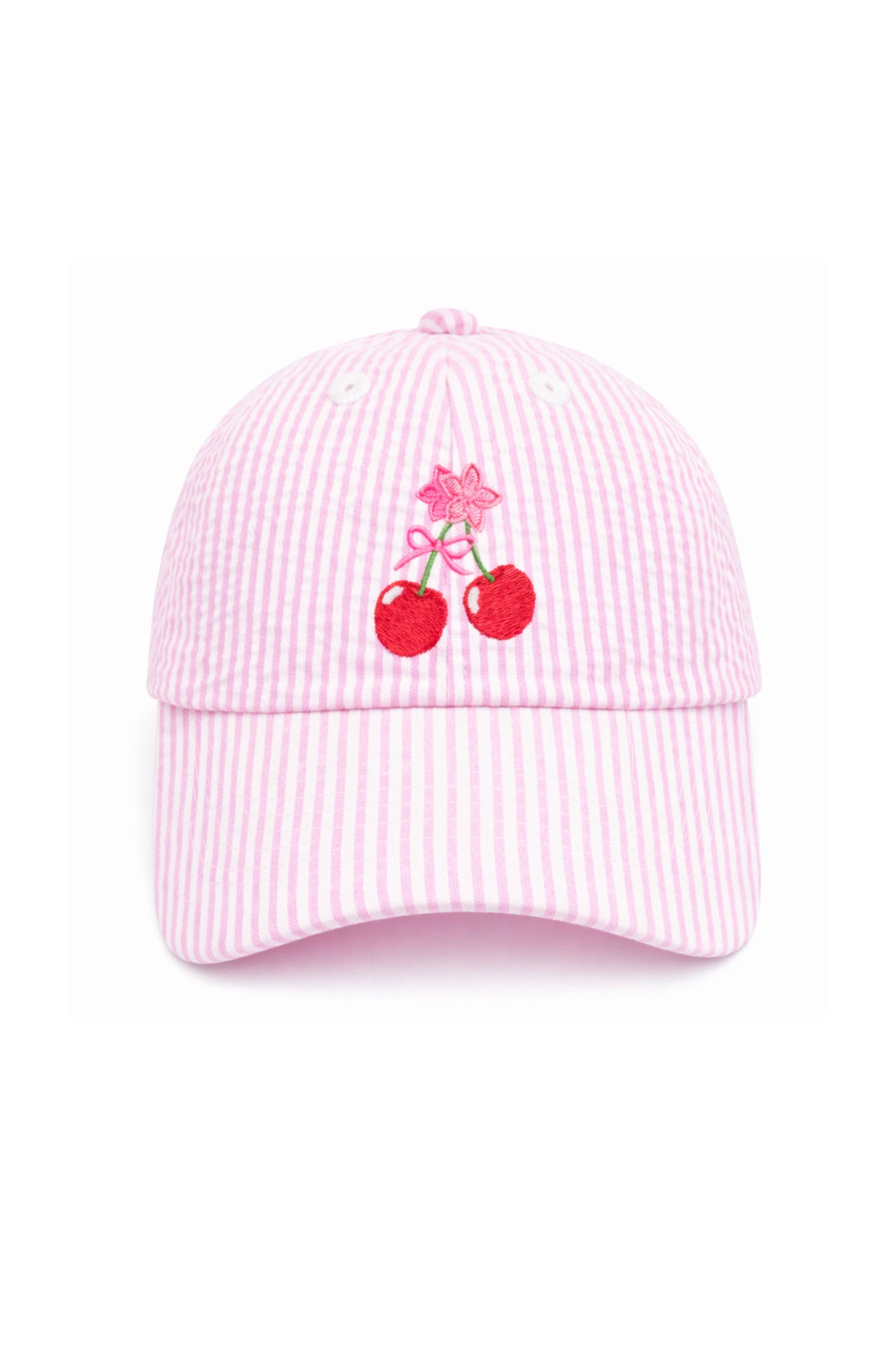 BITS & BOWS : Cherry Azalea Bow Baseball Hat