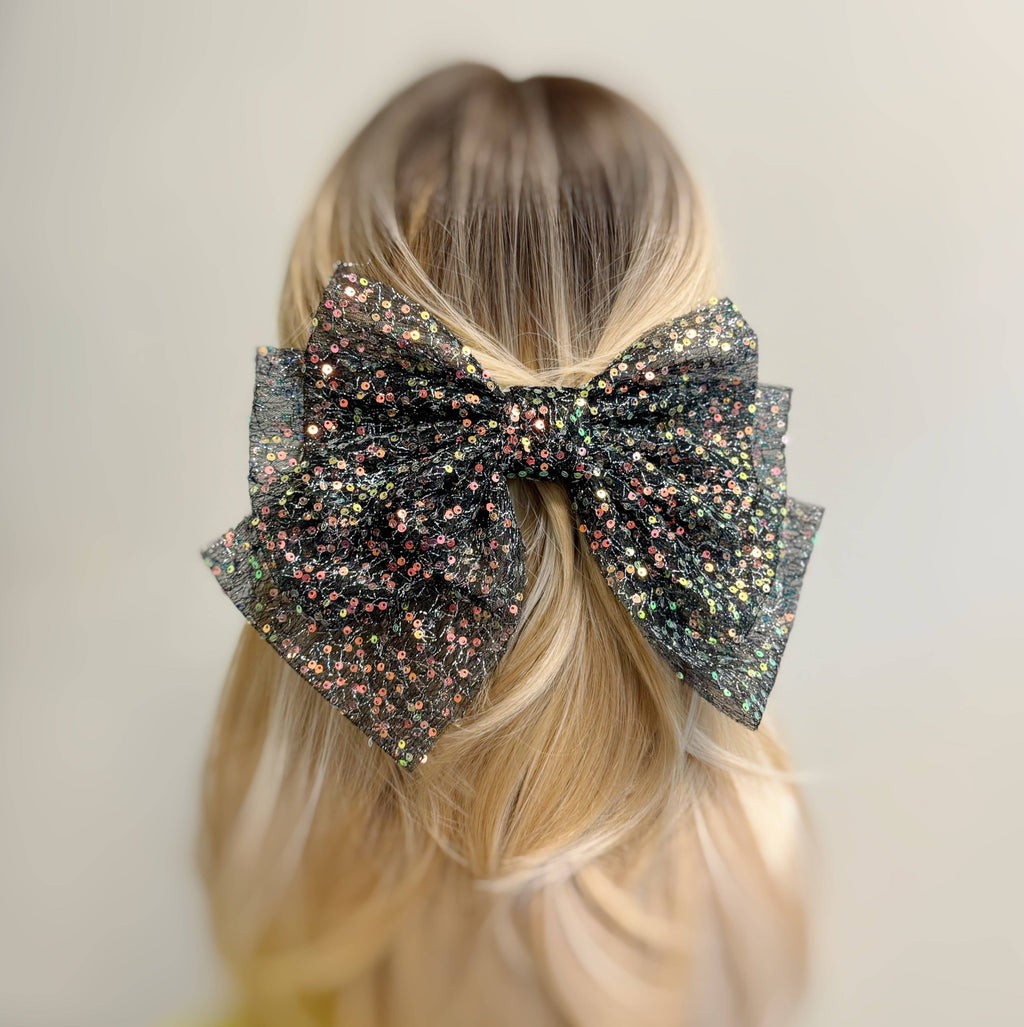 ELLISON+YOUNG: Shimmer Lover Bow Hair Clip