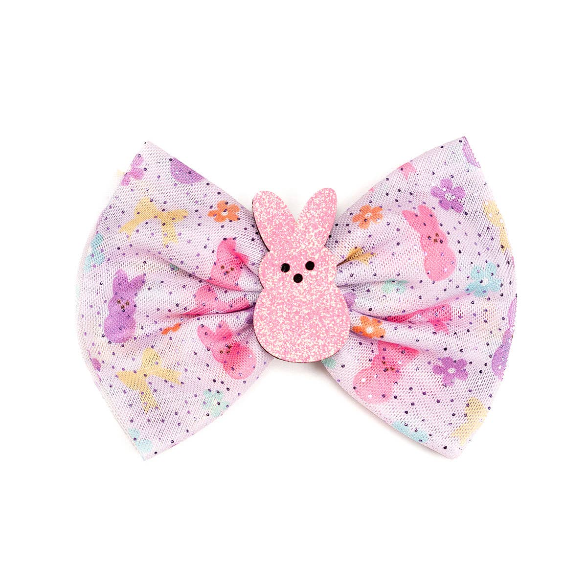 Sweet Wink: Coquette Easter Bunny Tulle Bow Clip - Girls - Easter Basket