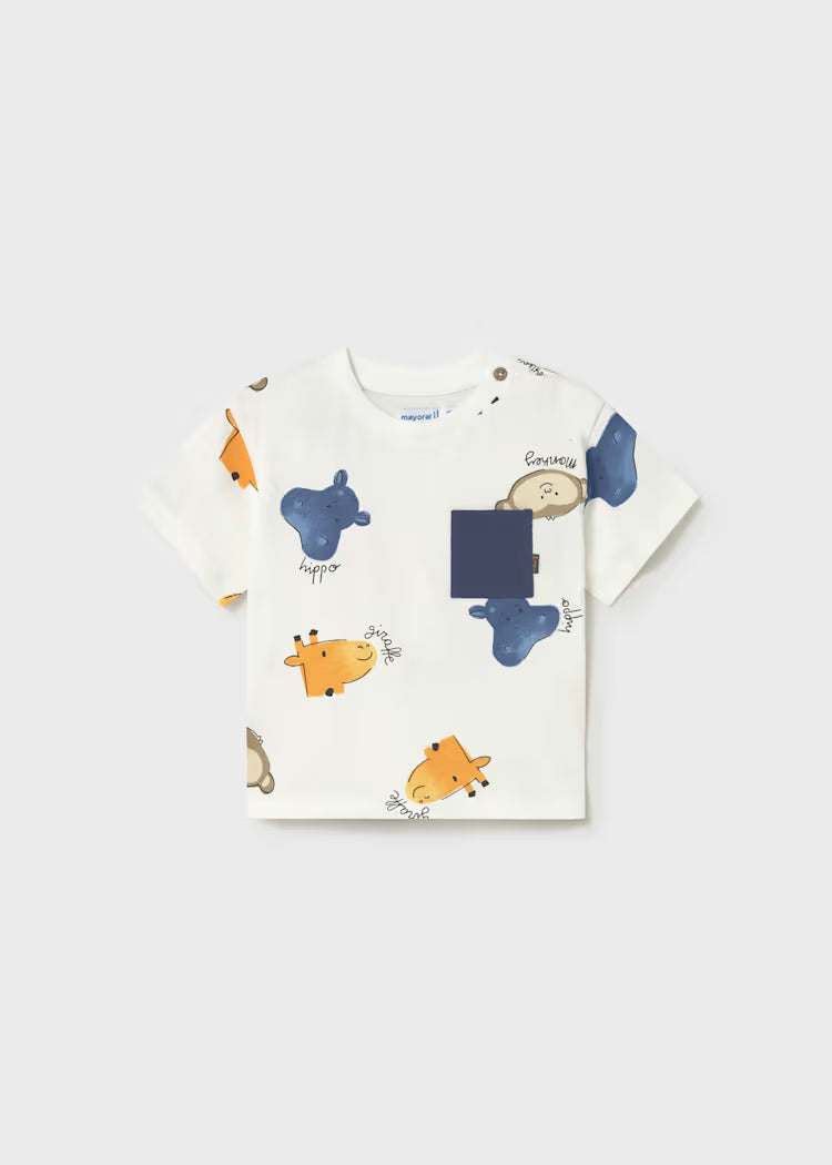 Mayoral: Baby Printed Shirt and Terry Short Set