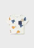 Mayoral: Baby Printed Shirt and Terry Short Set