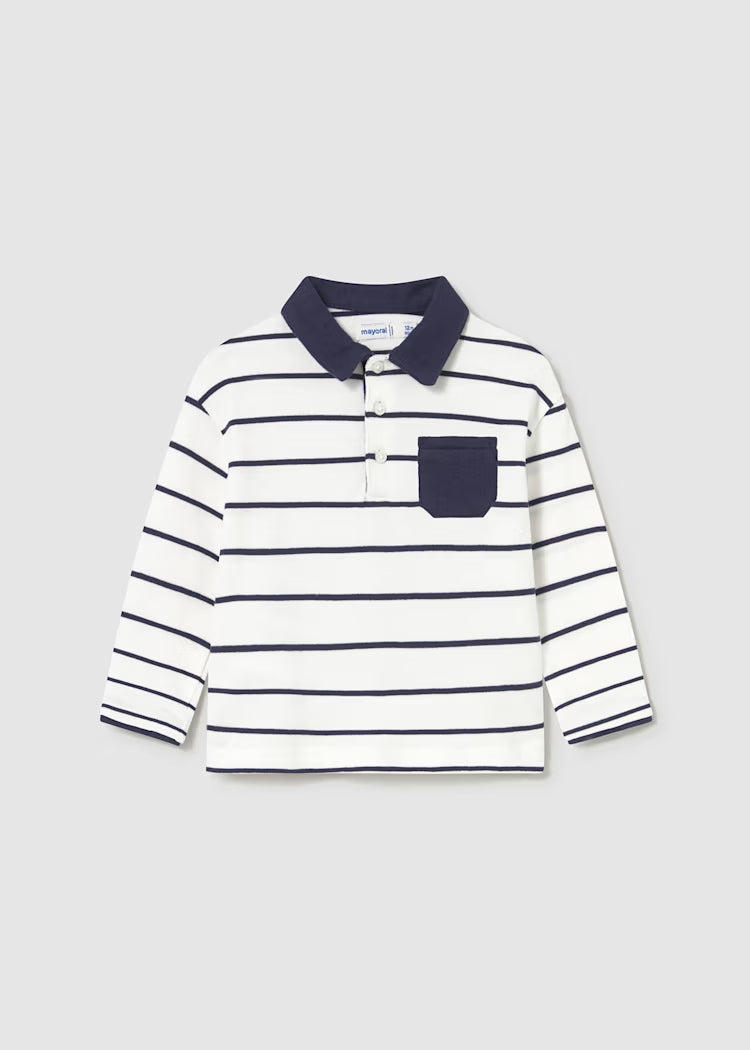 Mayoral : Boys Collar Striped Longsleeve