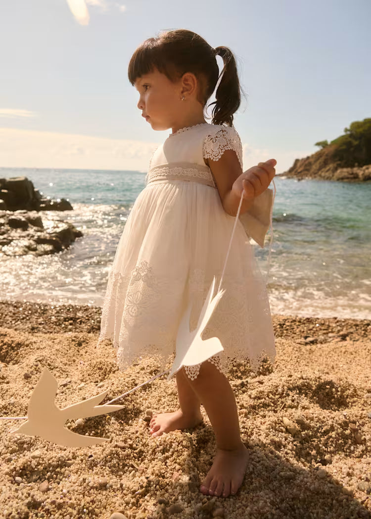 ABEL & LULA : Baby Embroidered Tulle Dress