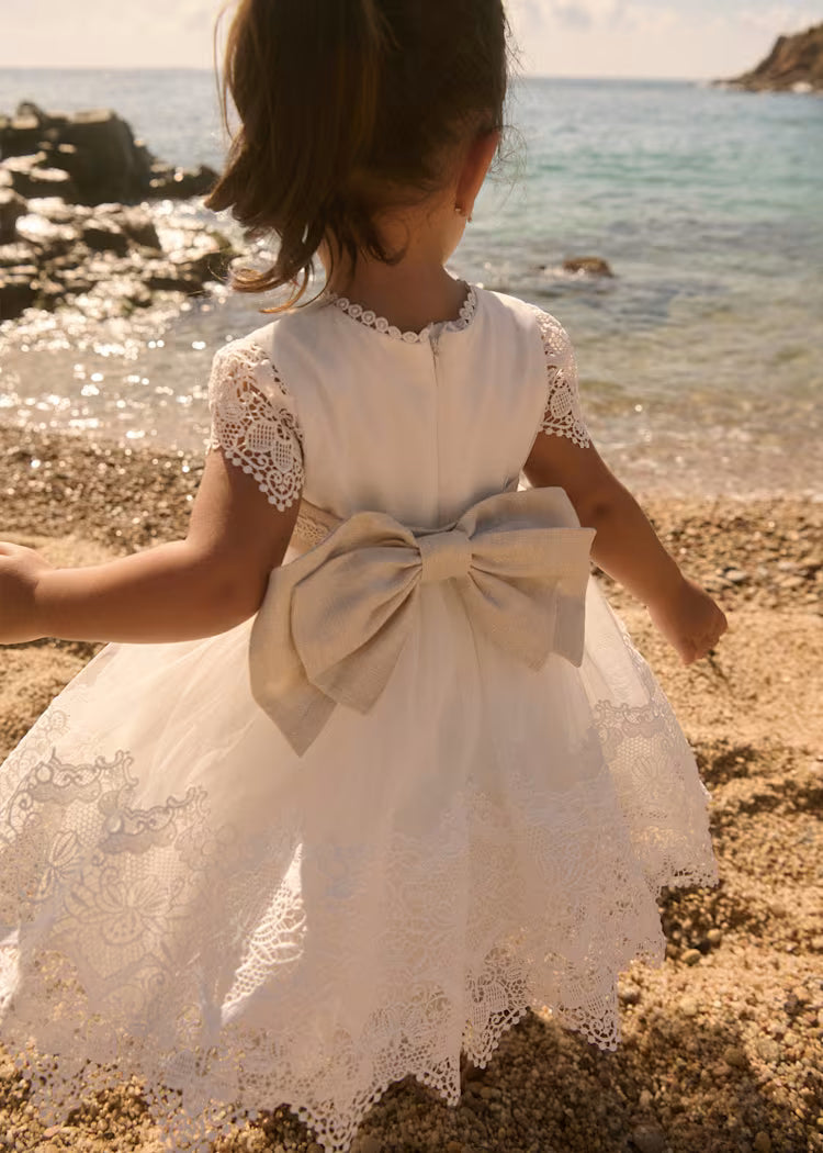 ABEL & LULA : Baby Embroidered Tulle Dress