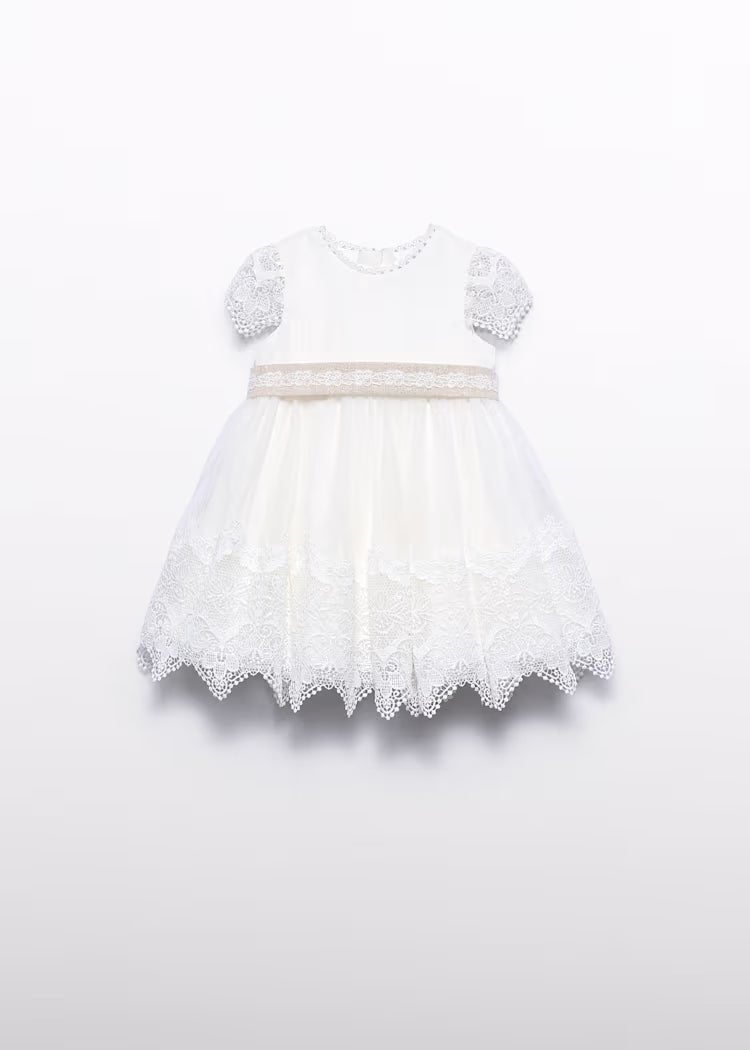 ABEL & LULA : Baby Embroidered Tulle Dress