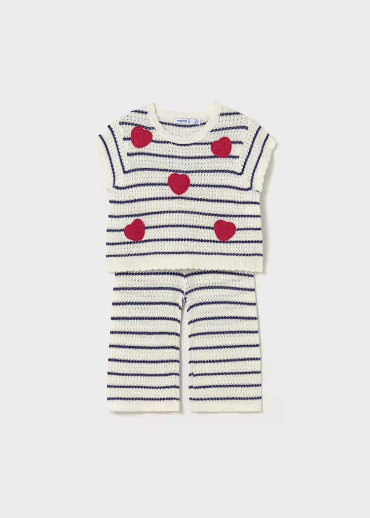 MAYORAL : Baby Pants and Heart Top Set