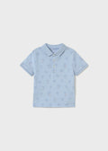 MAYORAL: BOYS BLUE PALM TREE POLO