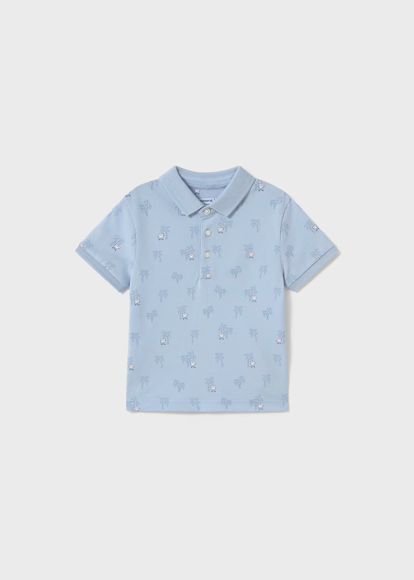 MAYORAL: BOYS BLUE PALM TREE POLO