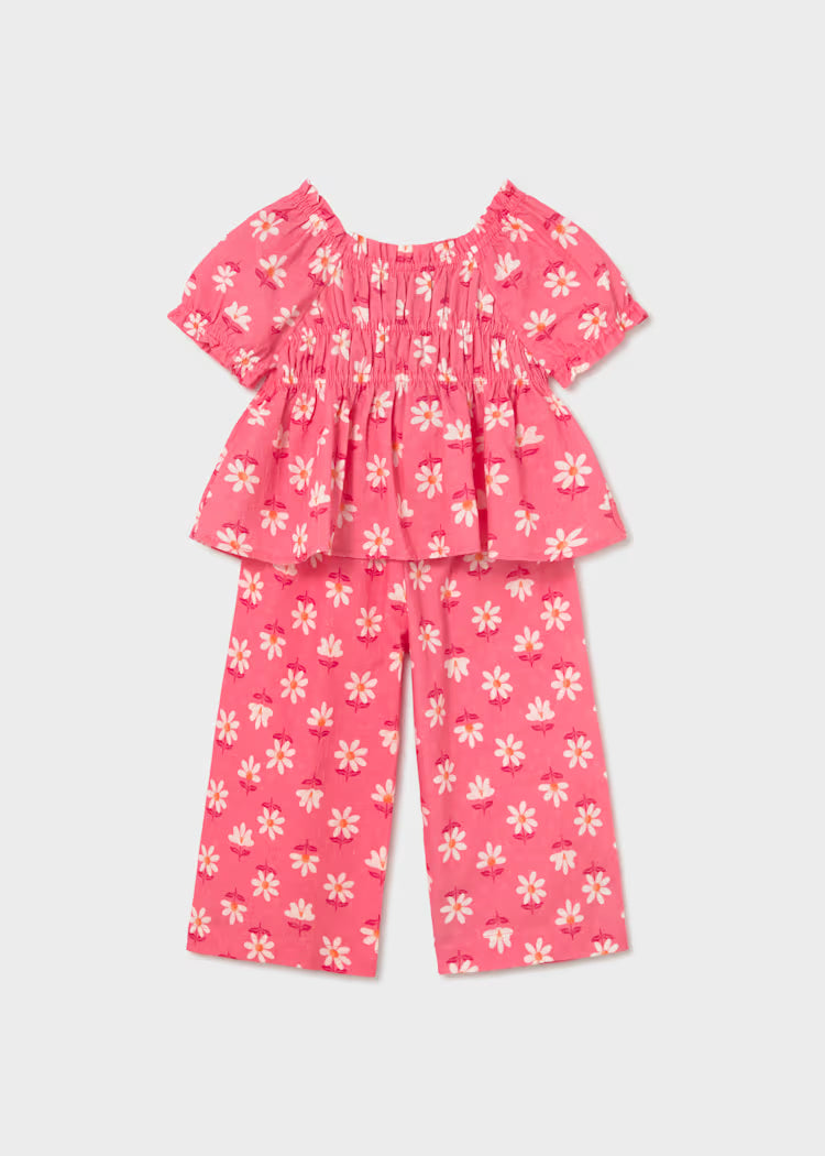 Mayoral: Baby Printed Pants and Blouse 2-Piece Set