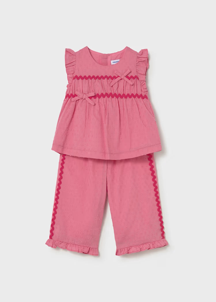 Mayoral: Baby Ruffled Pants and Blouse 2-Piece Set