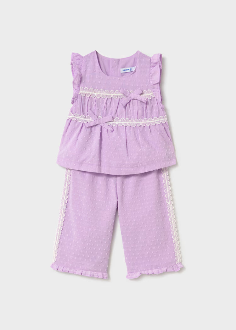 Mayoral: Baby Ruffled Pants and Blouse 2-Piece Set