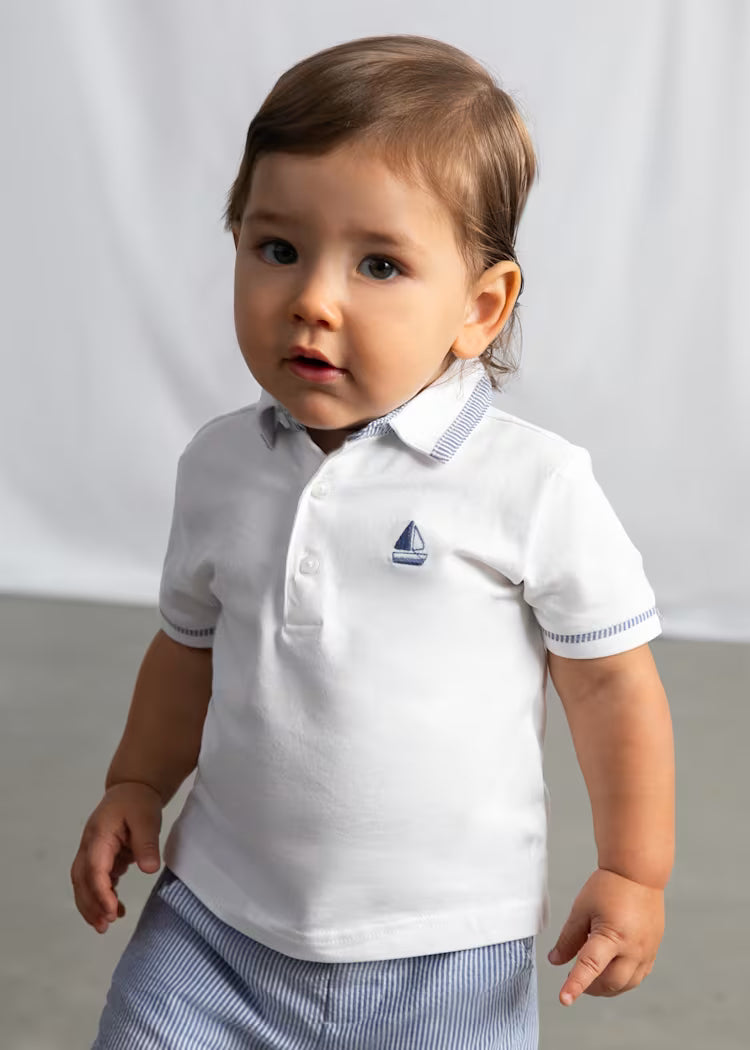 Mayoral : Baby Sailboat Polo Shirt