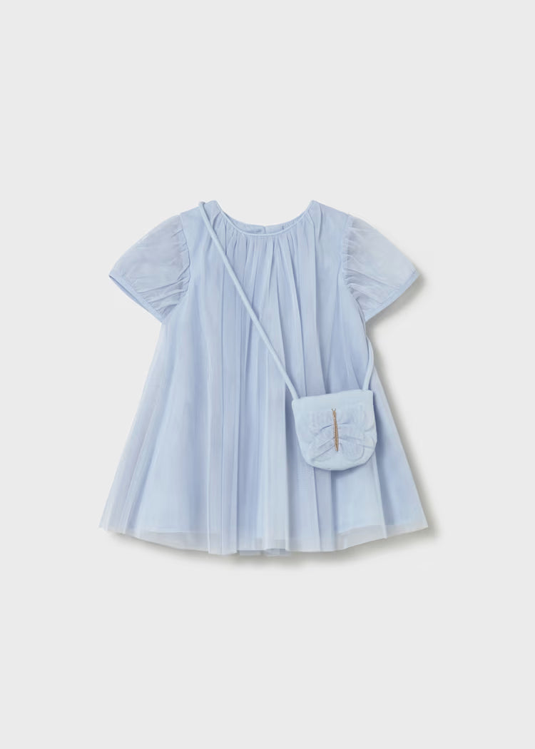 MAYORAL : Girls Tulle Dress with Crossbody bag