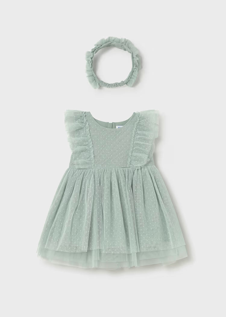 Mayoral: Baby Tulle Dress with Headband