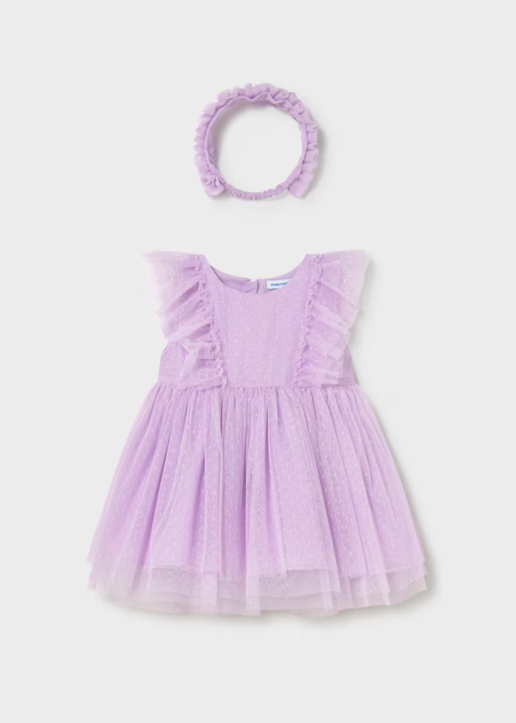 Mayoral: Baby Tulle Dress with Headband