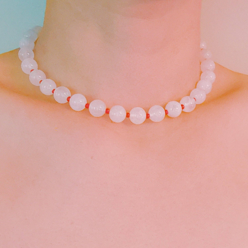 Ellison & Young : Moon Mink Stone Bead Necklace