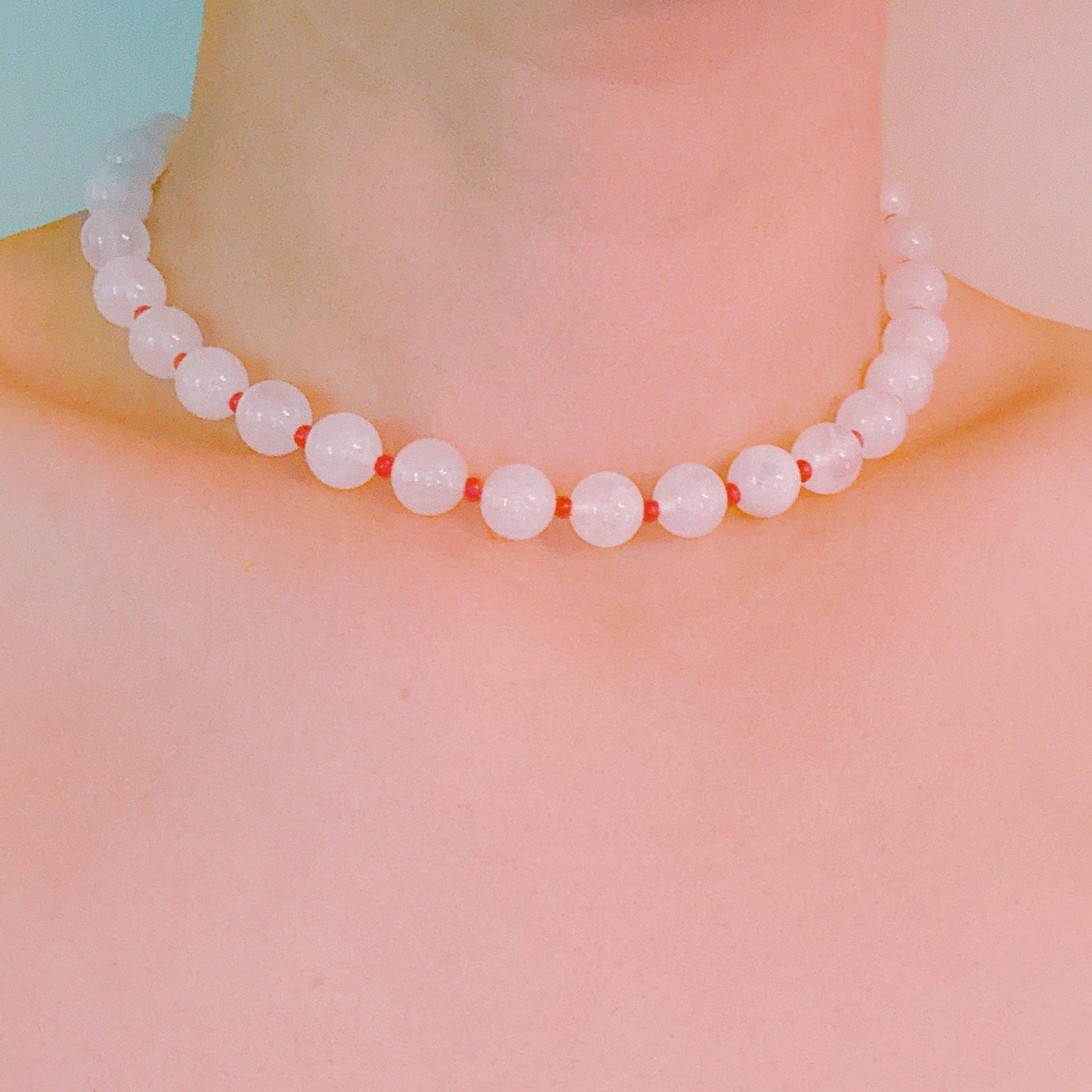 Ellison & Young : Moon Mink Stone Bead Necklace