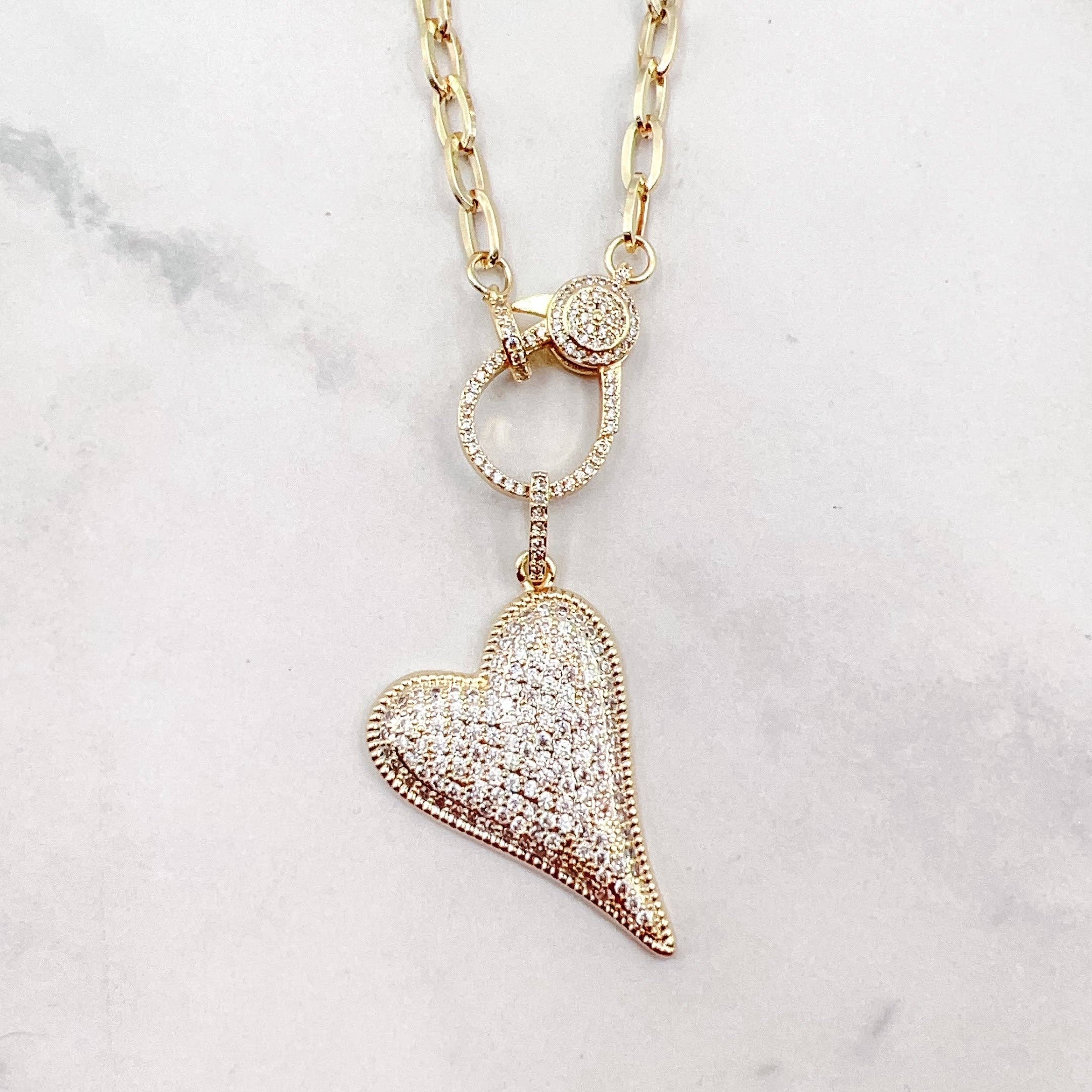 Gold Clip Heart