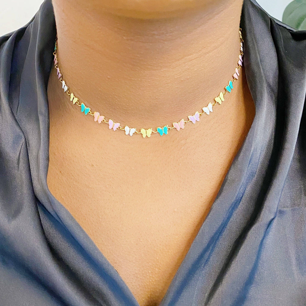 ELLISON+YOUNG: Linked Butterflies Necklace