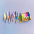 Glitterville Rainbow Petite Party Candle, Boxed St/24, 2.5"