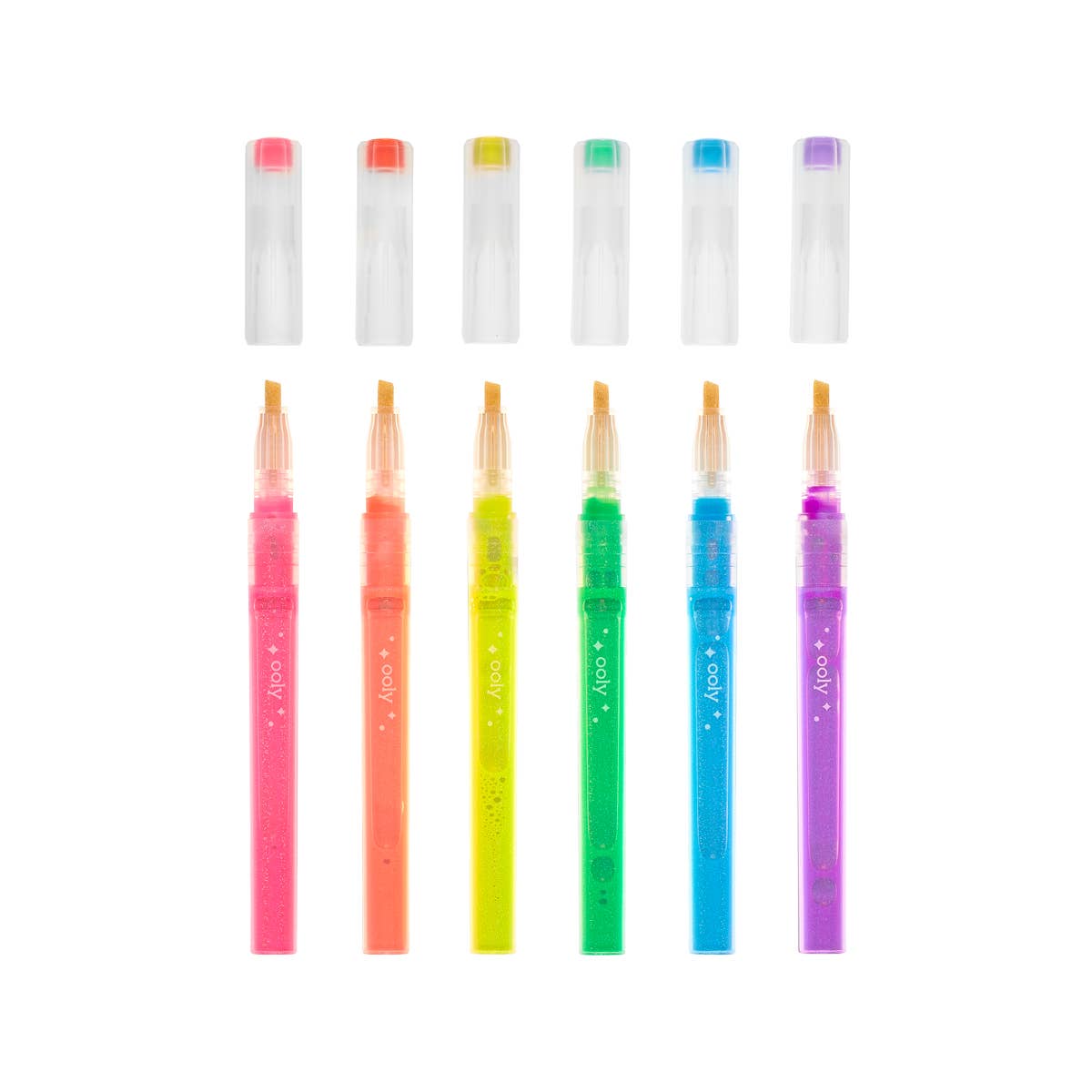 Oh My Glitter!: Liquid Glitter Ink Neon Highlighters (Set of
