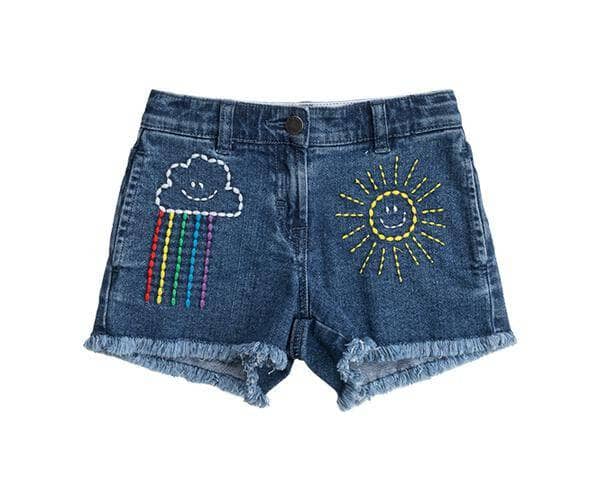 RAINBOW DENIM SHORT