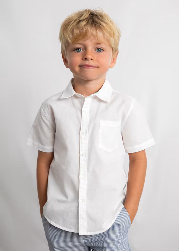 Mayoral: Boy Linen White Shirt