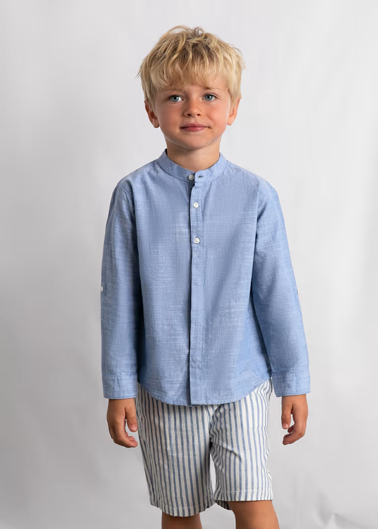 MAYORAL : Boy Linen Shorts and Shirt Set