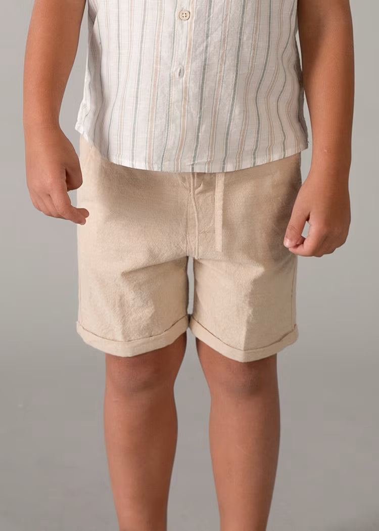 MAYORAL: Boy Linen Shorts and Shirt Set
