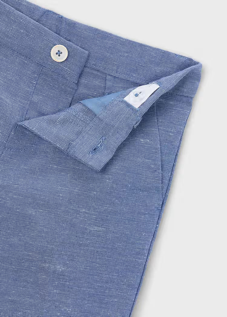 Mayoral: Boys Linen Shorts Indigo