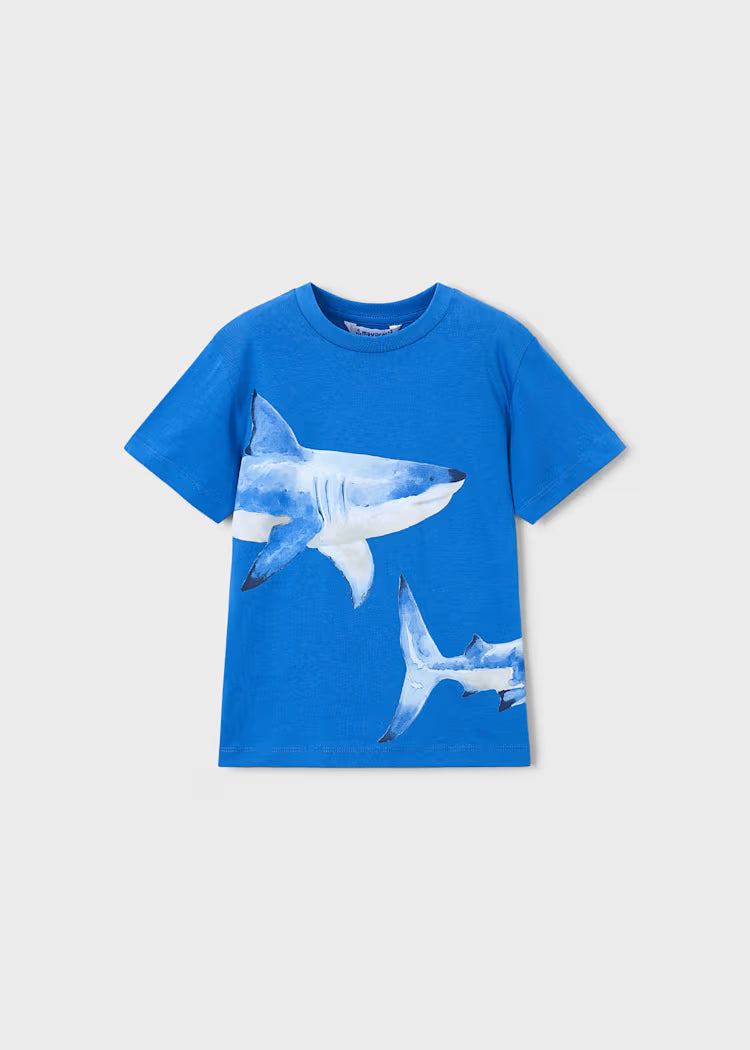 MAYORAL : Boy Shark Graphic T-shirt