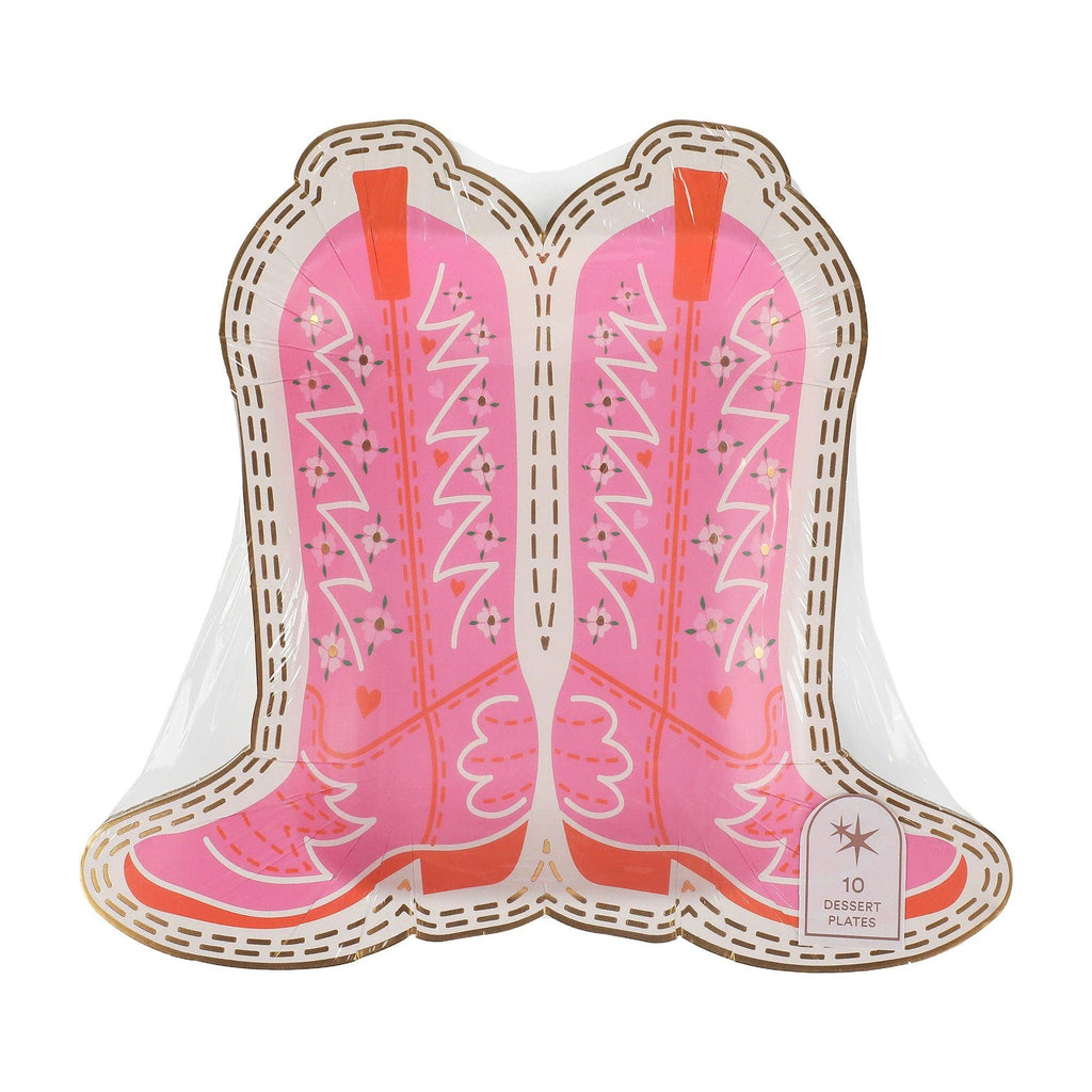 Packed Party : Cowboy Boot Dessert Plates (10 count)