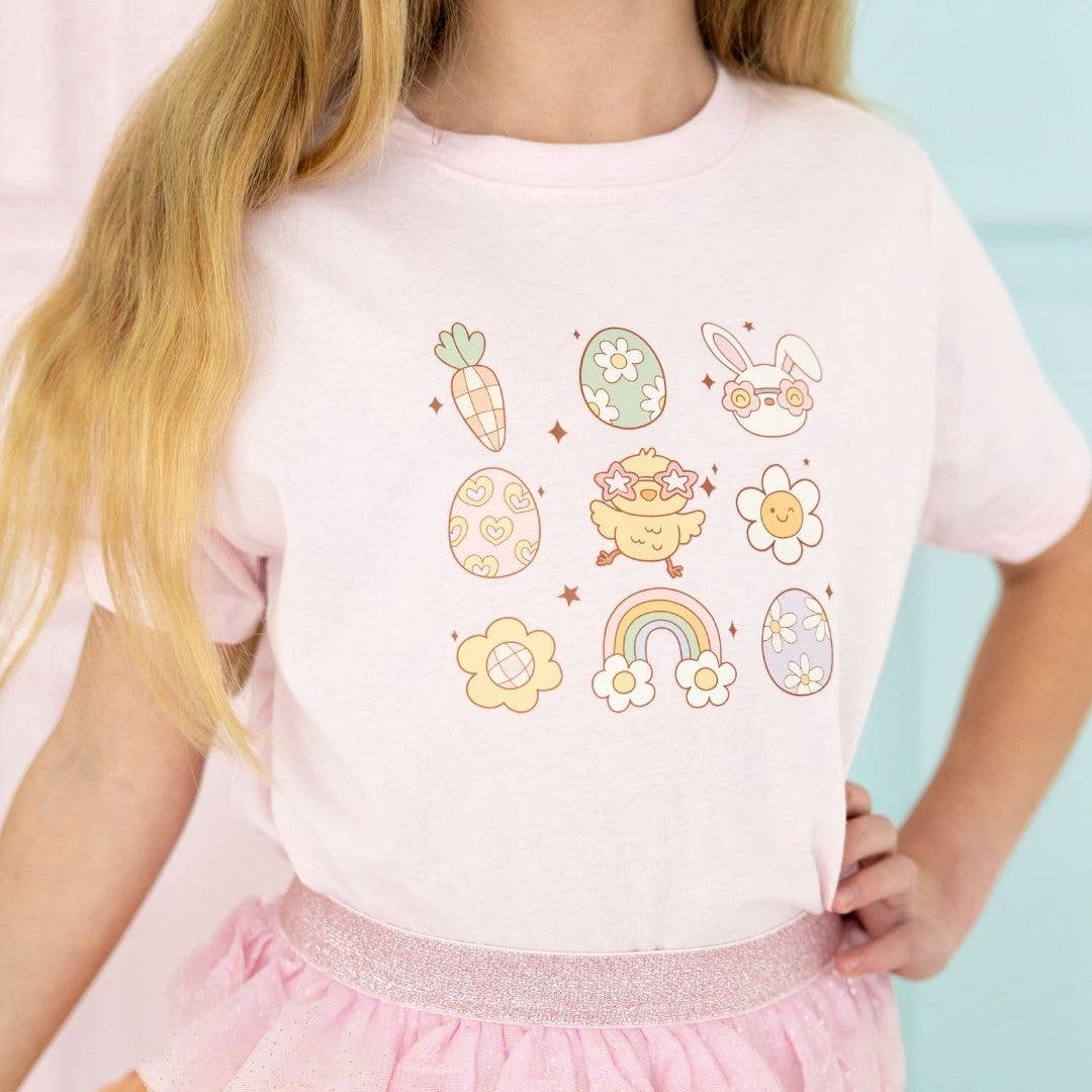 Sweet Wink: Groovy Chick Easter Short Sleeve T-Shirt - Kids Clothing