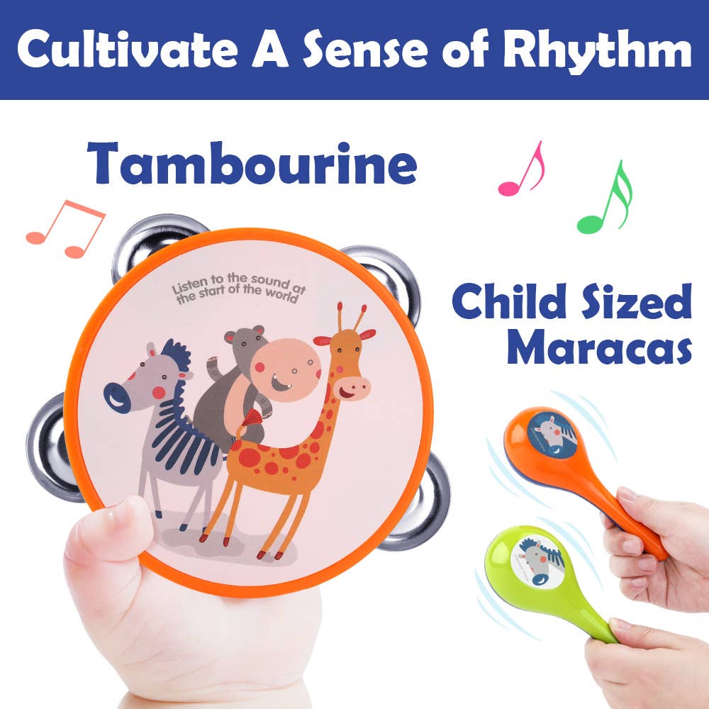 Musical Instrument Toy Set with Storage Case for Toddlers