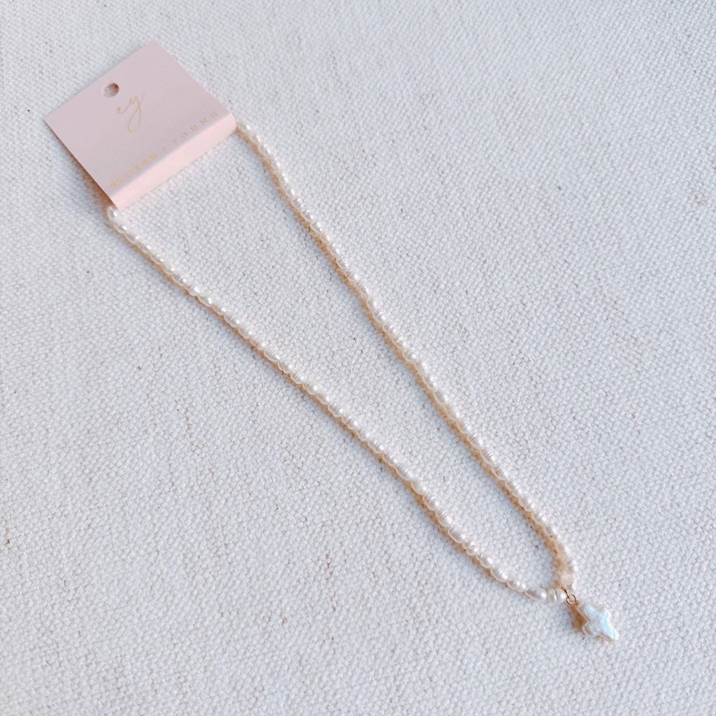 Ellison & Young : Genuine Freshwater Pearl Cross Necklace