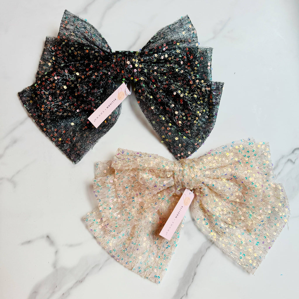 ELLISON+YOUNG: Shimmer Lover Bow Hair Clip