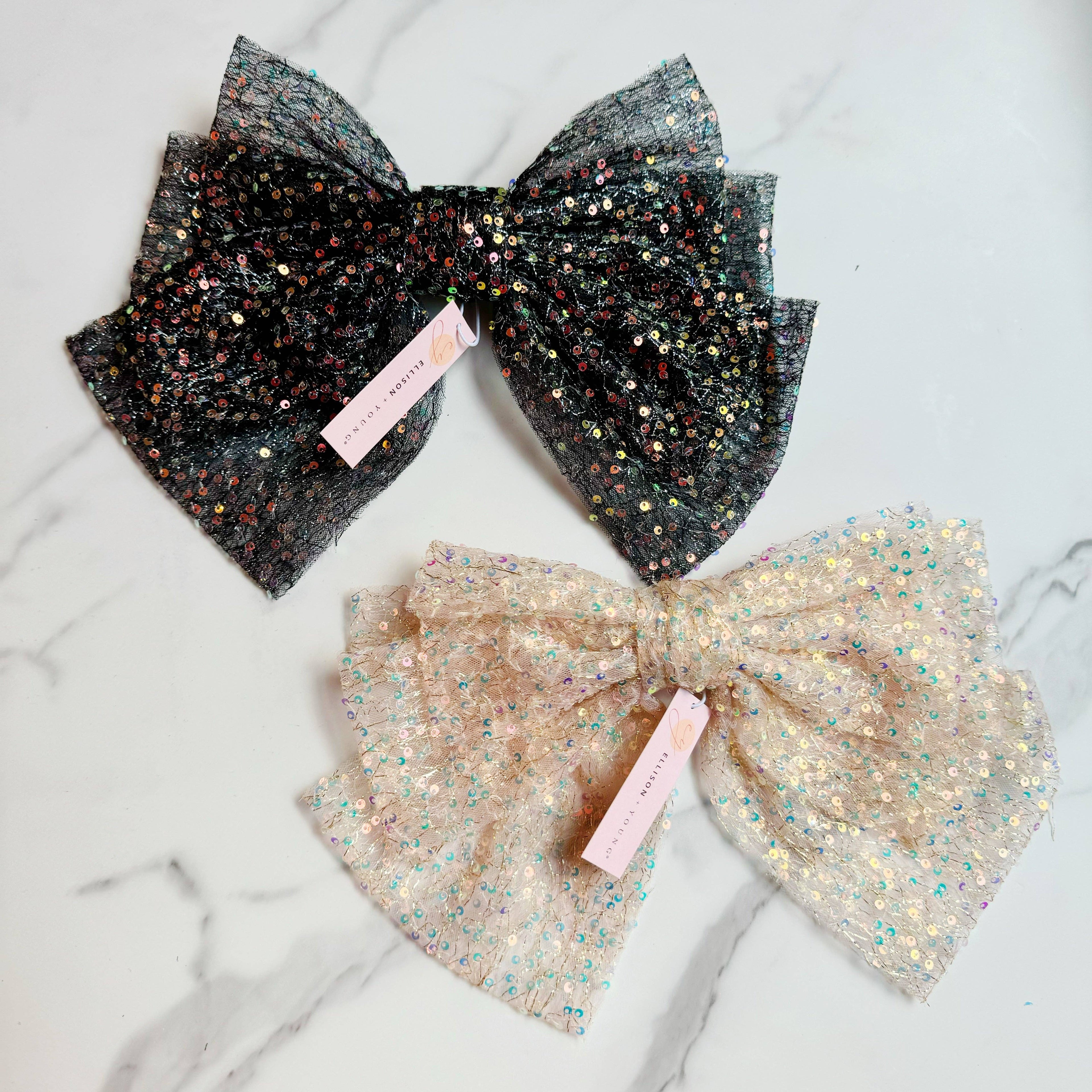 ELLISON+YOUNG: Shimmer Lover Bow Hair Clip