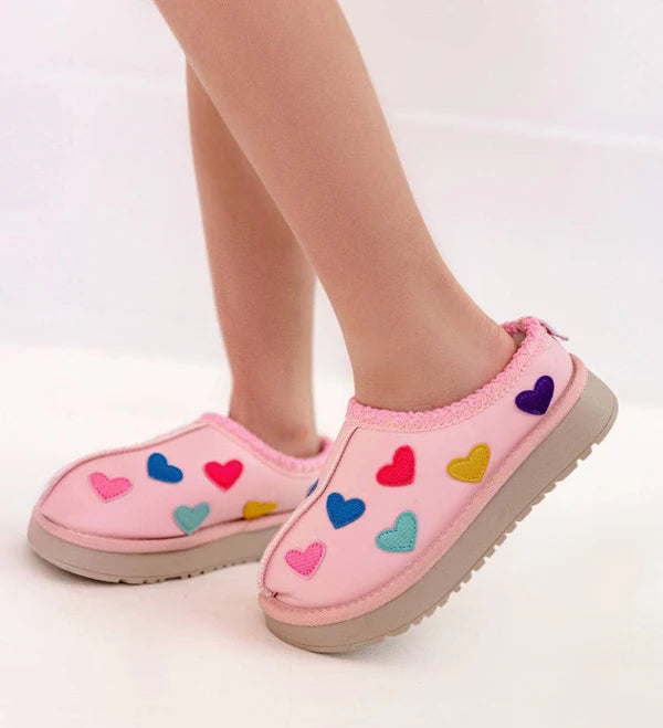 Lola and The Boys: Candy Heart Sherpa Booties (Candy-Heart-Sherpa-Booties)