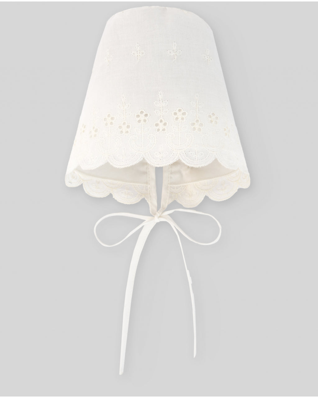 PAZ RODRIGUEZ: Cream Lace Baptismal Gown