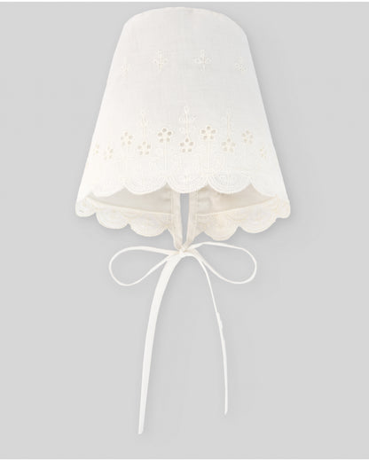 PAZ RODRIGUEZ: Cream Lace Baptismal Gown