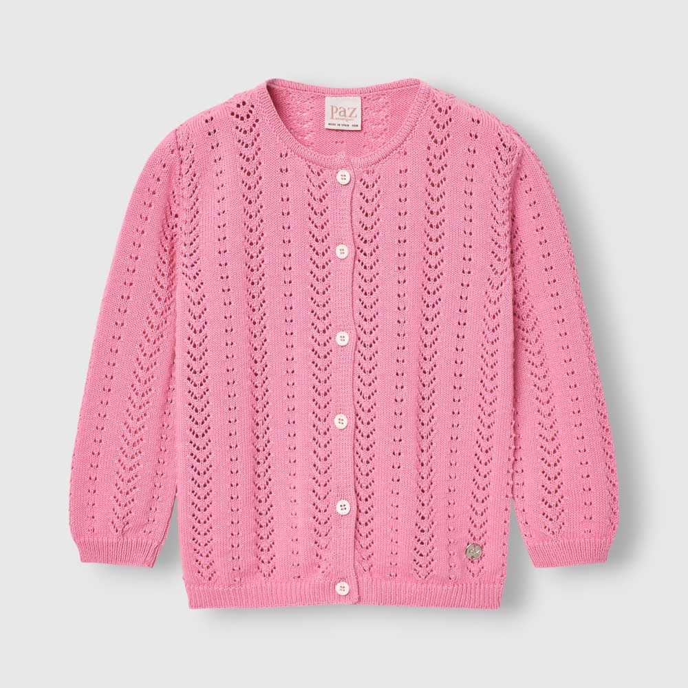 PAZ RODRIGUEZ: “GRANJA” Pink Bubblegum Cardigan