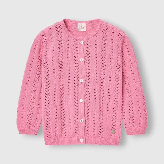 PAZ RODRIGUEZ: “GRANJA” Pink Bubblegum Cardigan